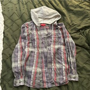 Supreme Plaid Button Up Hoodie